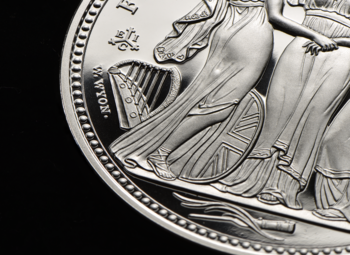 ● セントヘレナ 2021年 スリーグレイセス・クラウン 復刻試鋳銀貨 5ポンド銀貨 プルーフ
