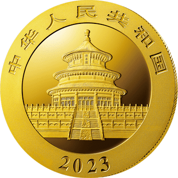 中国 2023年 パンダ 100元金貨 未使用