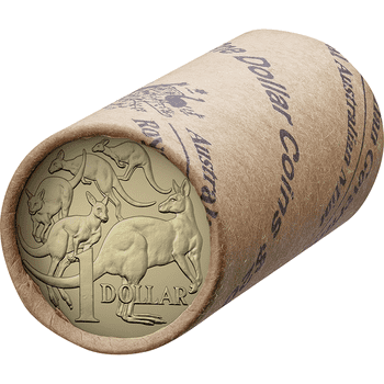 オーストラリア 2023年 国王チャールズ3世初の通常貨 1ドルアルミ青銅貨20枚ロール 未使用