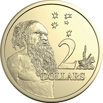 オーストラリア 2024年 国王チャールズ3世初の通常貨 2ドルアルミ青銅貨25枚ロール 未使用