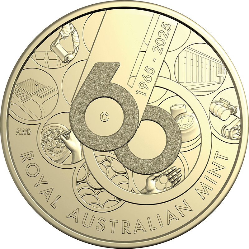 オーストラリア 2025年 王立オーストラリア造幣局創立60周年 1ドル
