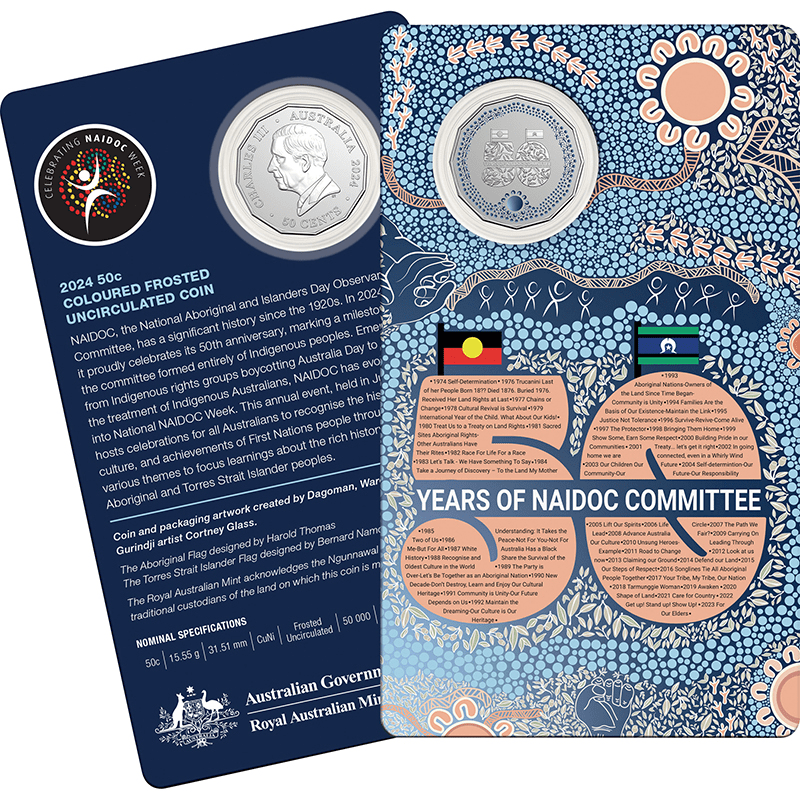 オーストラリア 2024年 ナイドック（NAIDOC） 設立50周年 50セント12