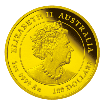 【E】 オーストラリア 2021年 第3次 十二支金・銀貨シリーズ ＜丑年牛図＞ 100ドル金貨 プルーフ