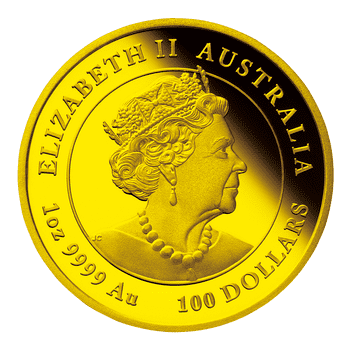 【F】 オーストラリア 2022年 第3次 十二支 ＜寅年虎図＞ 100ドル金貨 プルーフ