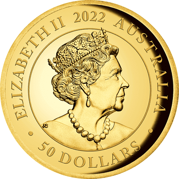 オーストラリア 2022年 ソブリンプルーフ金貨シリーズ 50ドルピエフォー金貨プラチナメッキ付 プルーフ（ハイレリーフ）