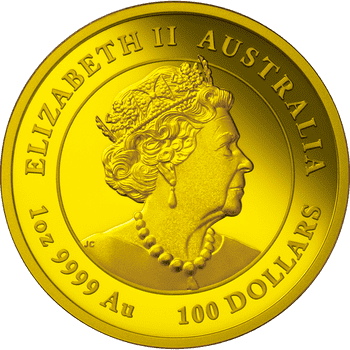 オーストラリア 2023年 第3次 十二支金・銀貨シリーズ 卯年兎図 1ドル 