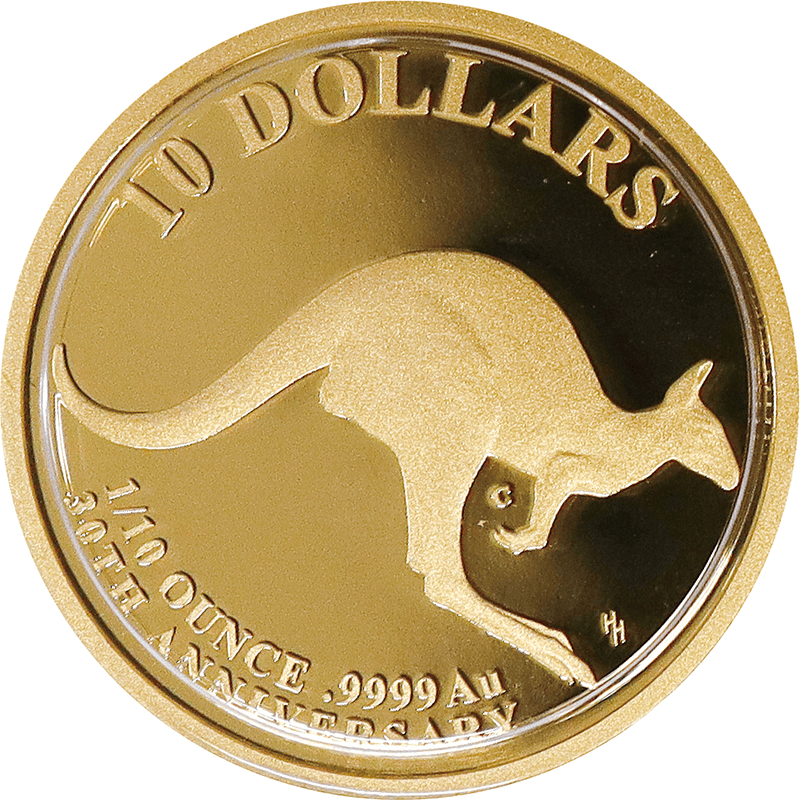 オーストラリア 2023年 カンガルーシリーズ発行30周年 10ドル金貨 ...