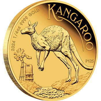 オーストラリア 2024年 カンガルー 25ドル金貨 プルーフ