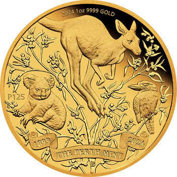 オーストラリア 2024年 パース造幣局創立125周年 100ドル金貨 １オンス プルーフ