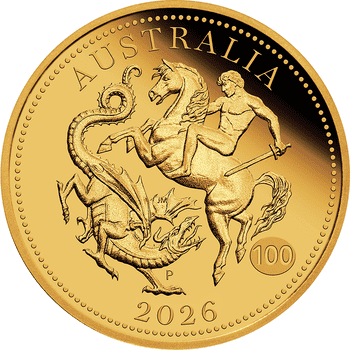 オーストラリア 2025年 カンガルー 2ドル銀貨金メッキ付 プルーフ