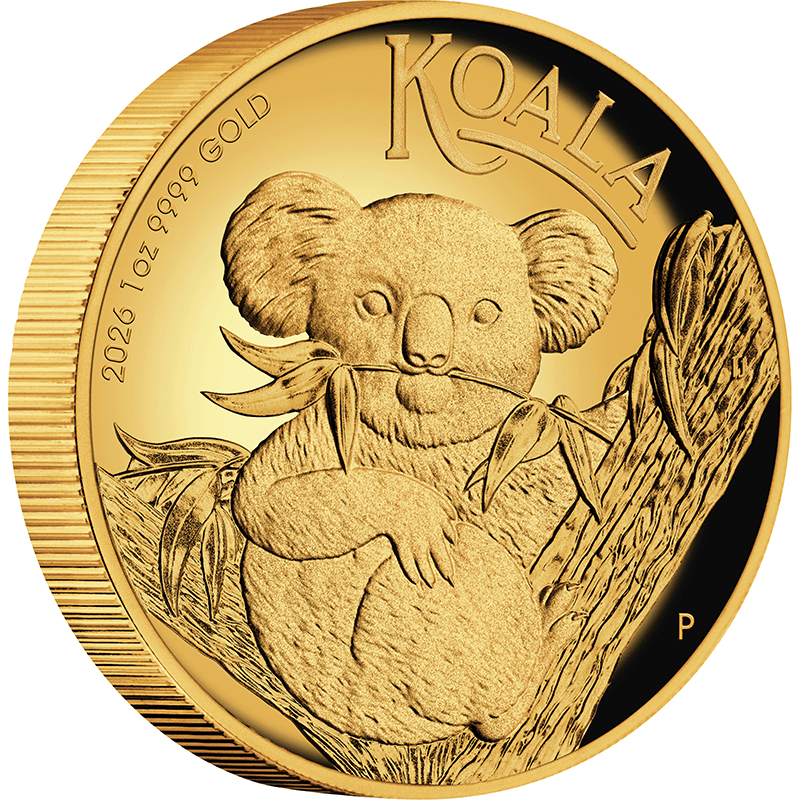 オーストラリア 2026年 コアラ 100ドル金貨 プルーフ（ハイレリーフ