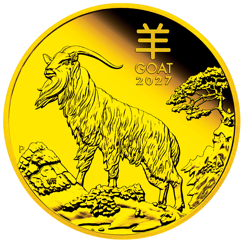 H＞ オーストラリア 2027年 未年羊図記念コイン 25豪ドル金貨 プルーフ