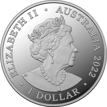 オーストラリア 2022年 跳びはねるカンガルー 1ドル銀貨 プルーフ