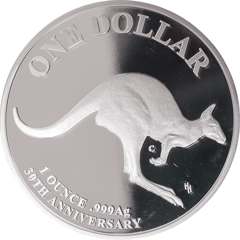 オーストラリア 2023年 カンガルーシリーズ発行30周年 1ドル銀貨 