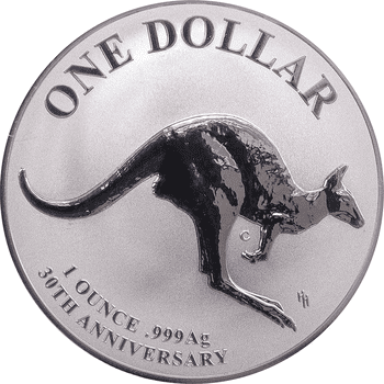 オーストラリア 2023年 カンガルーシリーズ発行30周年  1ドル銀貨 未使用