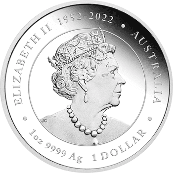 オーストラリア 2024年 辰年龍図 1ドルカラー銀貨 プルーフ