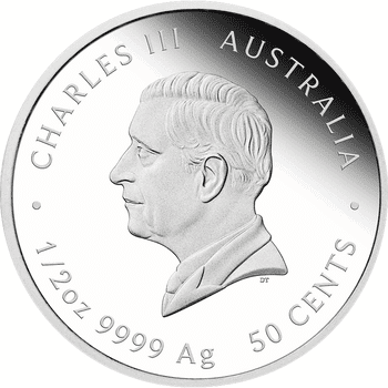 オーストラリア 2024年 誕生おめでとう！ 50セントカラー銀貨 プルーフ