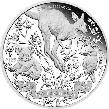 オーストラリア 2024年 パース造幣局創立125周年 1ドル銀貨 1オンス プルーフ