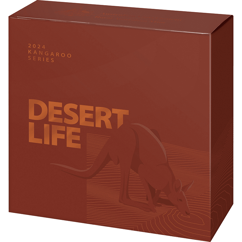 オーストラリア 2024年 カンガルーシリーズ 砂漠の生活 1ドル銀貨