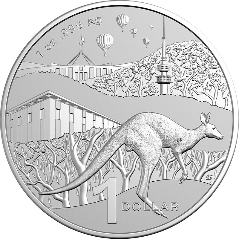 オーストラリアン・カンガルー銀貨 2025年 1ドル オーストラリア 2025年 カンガルーシリーズ ブッシュ・キャピタル 1
