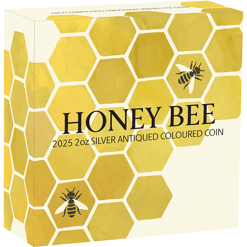 オーストラリア 2025年 セイヨウミツバチ 2ドルカラー銀貨
