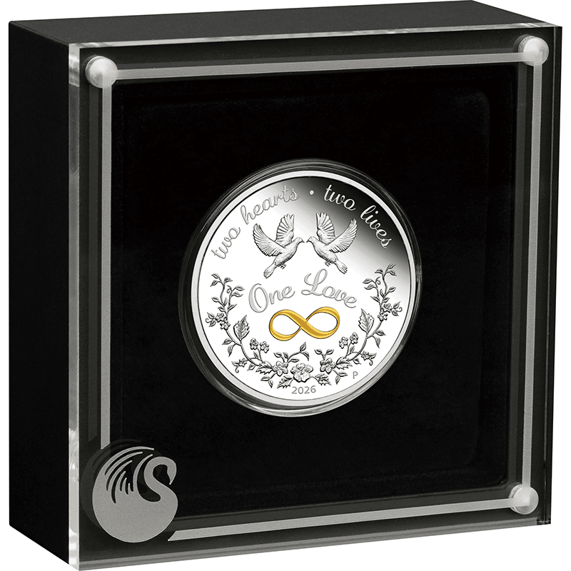 供給元問合せ】 オーストラリア 2026年 愛のシンボル 一つの愛 1ドル