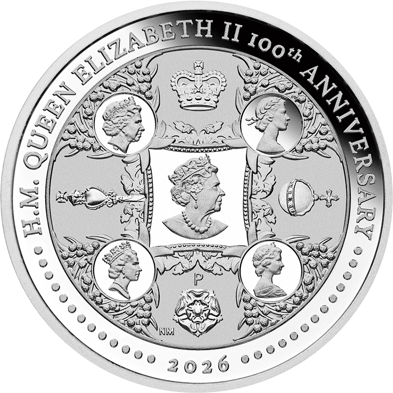 オーストラリア 2026年 エリザベス2世生誕100周年 1ドル銀貨 プルーフ
