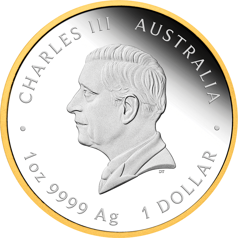 オーストラリア 2026年 ゴールドラッシュ175周年 1ドル銀貨金メッキ付
