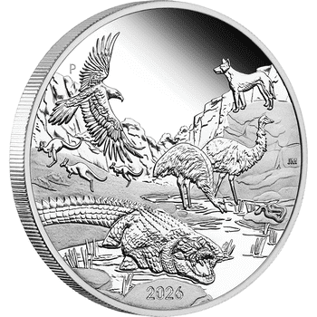 オーストラリア 2025年 カンガルー 1ドルカラー銀貨 プルーフ(ハイ