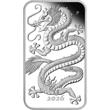 オーストラリア 2026年 東洋のドラゴン 1ドル長方形銀貨 プルーフ