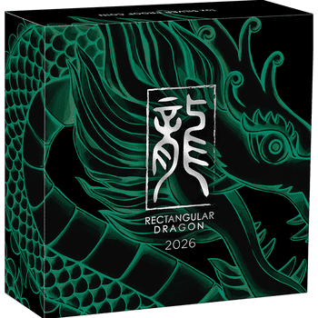 オーストラリア 2026年 東洋のドラゴン 1ドル長方形銀貨 プルーフ