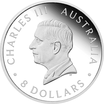 オーストラリア 2024年 パース造幣局創立125周年 2ドル銀貨金メッキ付
