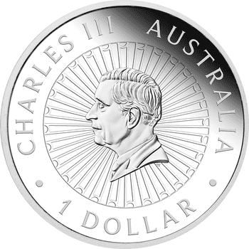 オーストラリア 2026年 オーストラリア大陸 1ドル銀貨オパール嵌め込み