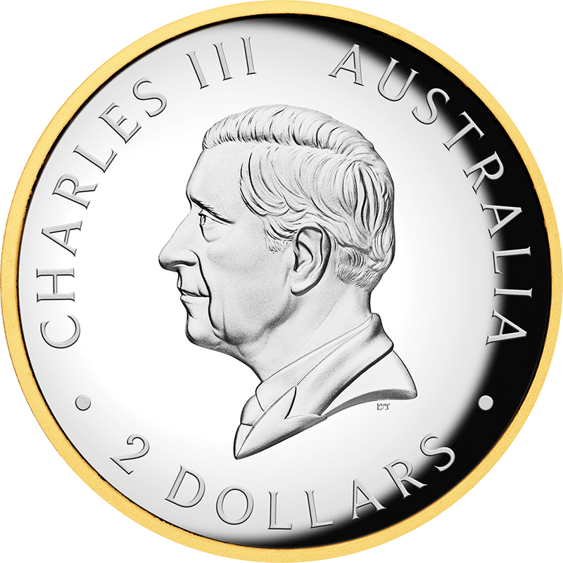 オーストラリア 2026年 ワライカワセミ 2ドル銀貨金メッキ付 プルーフ