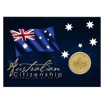 オーストラリア 2022年 オーストラリア市民権 1ドルベースメタル貨 未使用