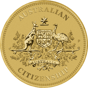 オーストラリア 2024年 オーストラリア市民権 1ドルベースメタル貨 未使用