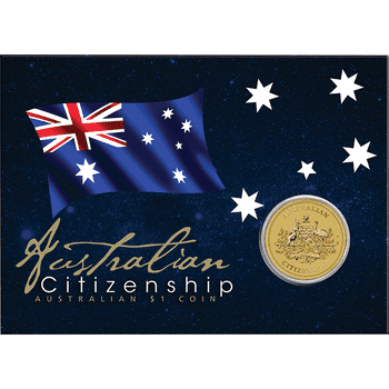 オーストラリア 2024年 オーストラリア市民権 1ドルベースメタル貨 未使用