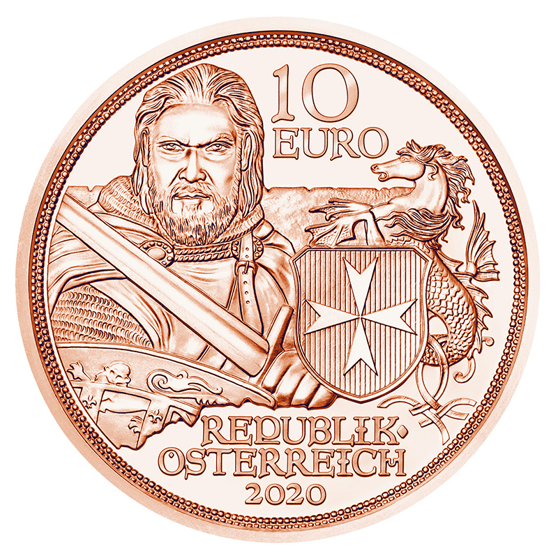 オーストリア 2020年 騎士の物語 不屈の精神 10ユーロ銅貨 未使用