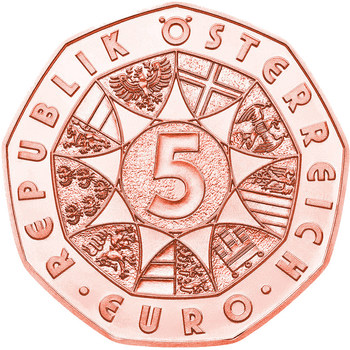 オーストリア 2021年 イースター ヒヨコ 5ユーロ銅貨 未使用