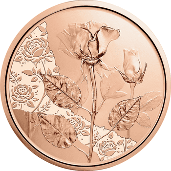 オーストリア 2021年 花言葉シリーズ バラ 10ユーロ銅貨 未使用