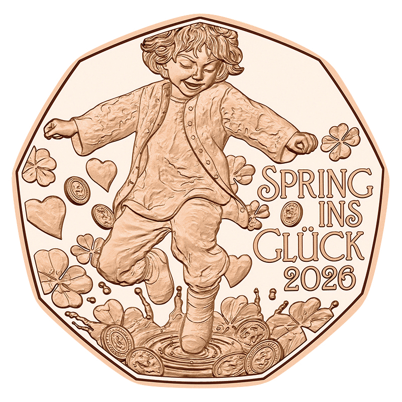 オーストリア 2026年 喜びのジャンプ 5ユーロ銅貨 未使用 | オンライン