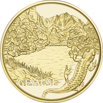 オーストリア 2022年 アルプスの宝 最終貨 ゲゾイゼ国立公園 50ユーロ金貨 プルーフ