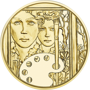 オーストリア 2023年 オーストリアの偉大な女性たち ティナ・ブラウ 50ユーロ金貨 プルーフ