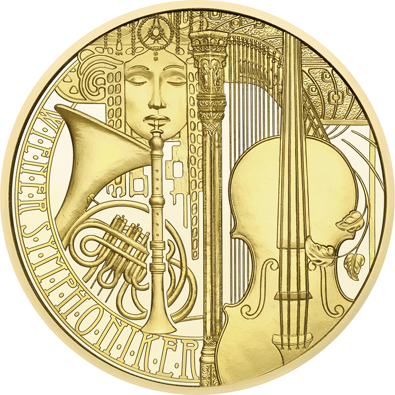 オーストリア 2025年 ウィーン交響楽団創設125周年 100ユーロ金貨