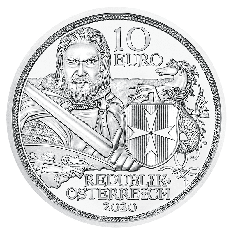 オーストリア 2020年 騎士の物語 不屈の精神 10ユーロ銀貨 未使用