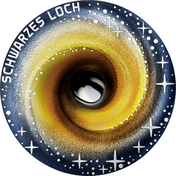 オーストリア 2022年 未知なる宇宙シリーズ ブラックホール 20ユーロカラー銀貨 プルーフ