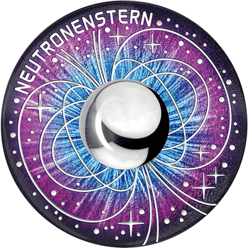 オーストリア 2023年 未知なる宇宙シリーズ 最終貨 中性子星 20ユーロカラー銀貨 プルーフ
