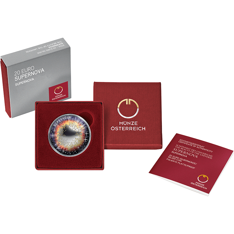 オーストリア 2024年 宇宙の美 超新星（スーパーノヴァ） 20ユーロ