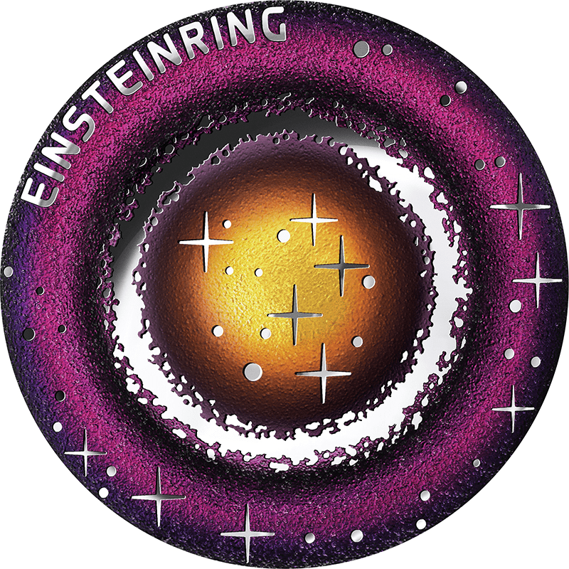 オーストリア 2025年 宇宙の美 アインシュタインリング 20ユーロカラー