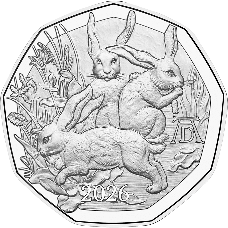 オーストリア 2026年 アルブレヒト・デューラー 「三羽の野うさぎの